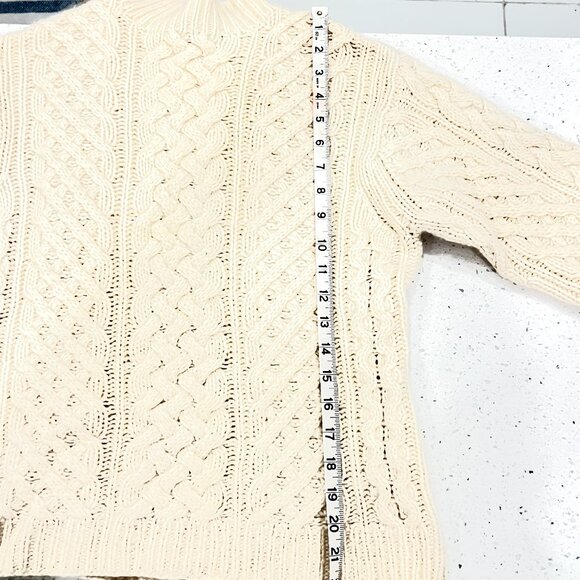 Pure Cashmere Fisherman's Cable Knit Sweater SZ L - Picture 15 of 16